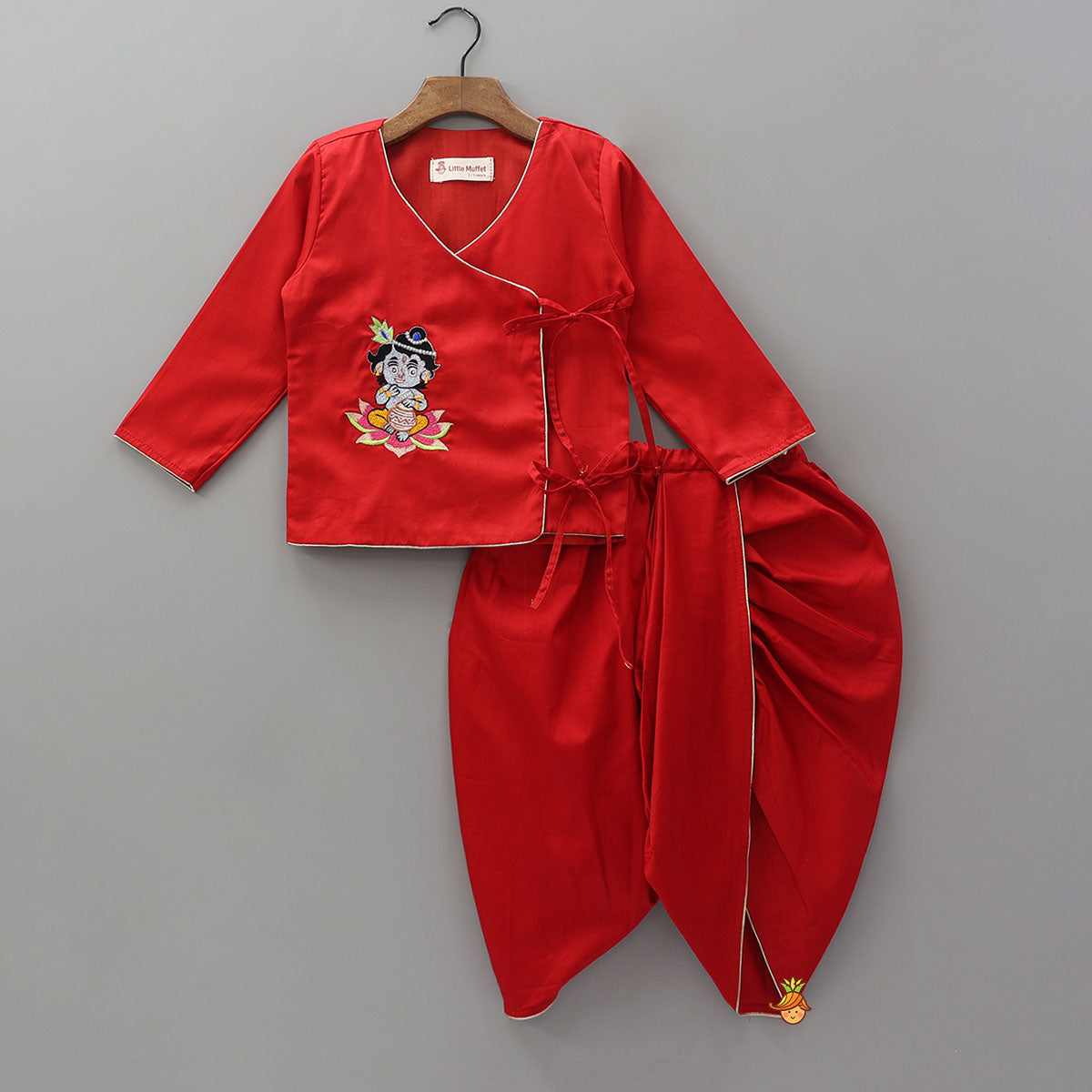 Front Dual Tie-Up Kurta And Dhoti
