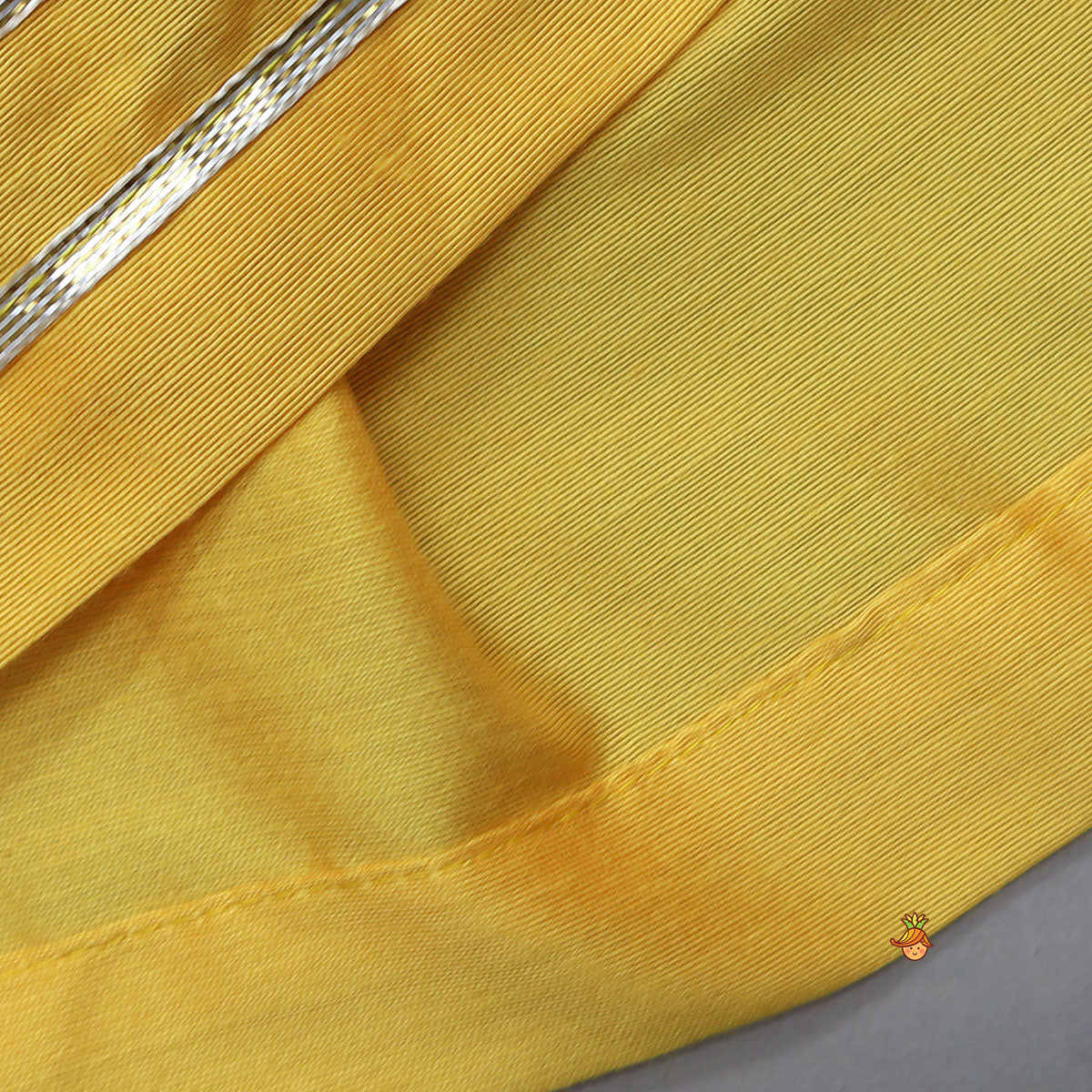 Krishna Embroidered Angarkha Style Top With Lace Work Dhoti And Mukut