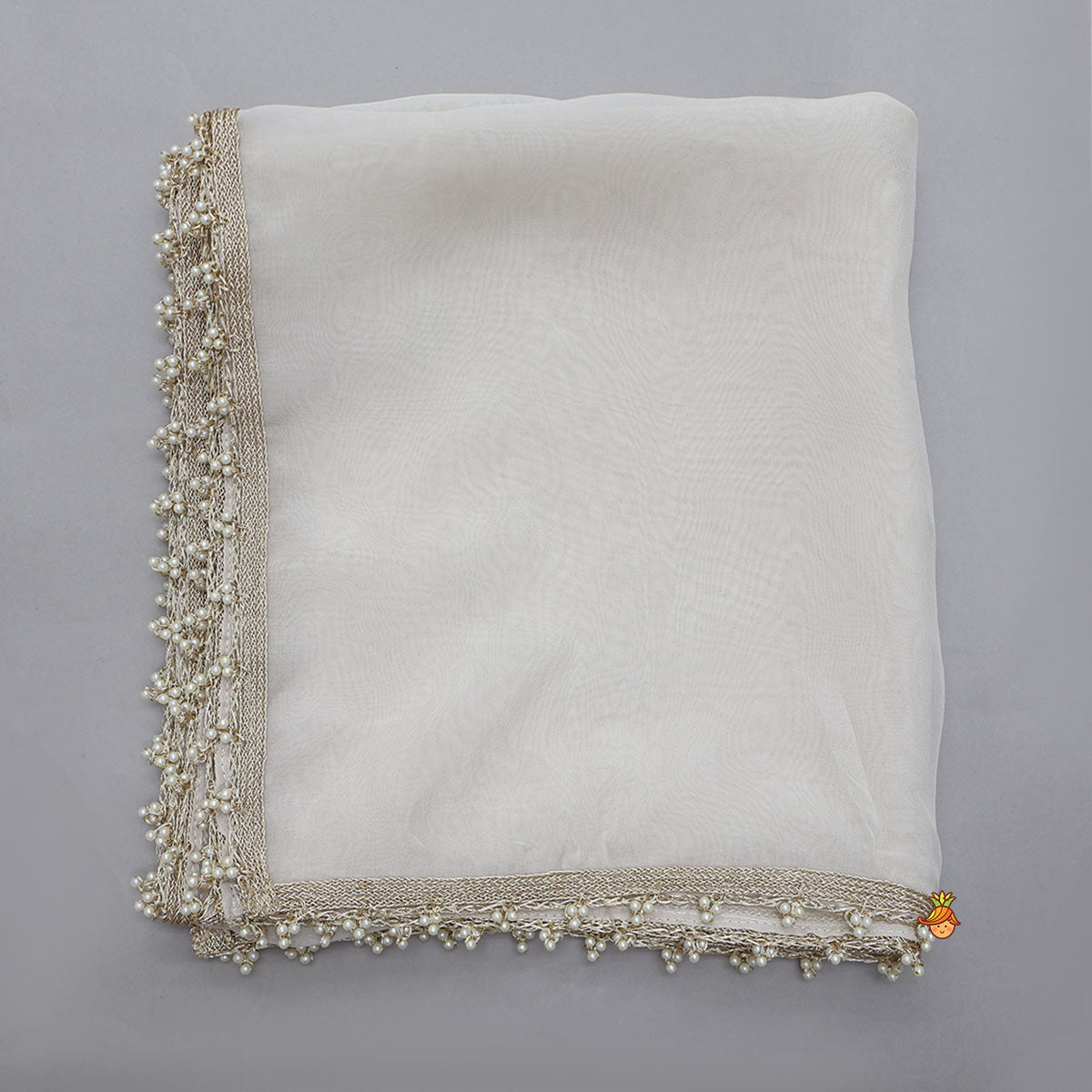 Faux Mirror Hand Work Shimmery Crop Top And Scalloped Lehenga With Matching Dupatta