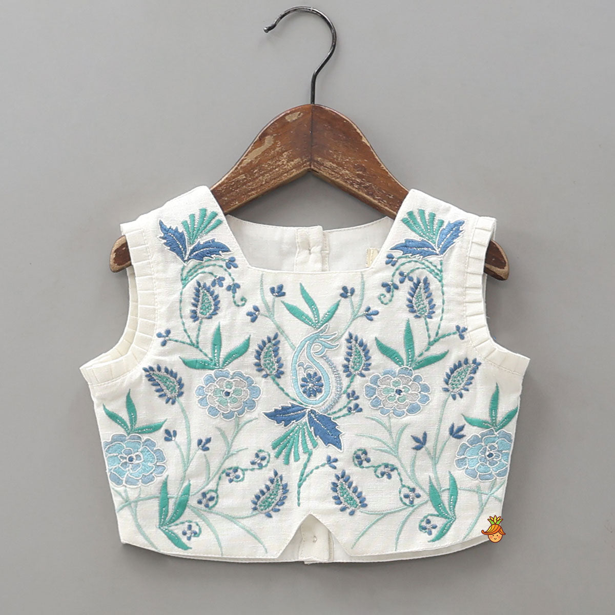 Beautiful Thread Embroidered Crop Top And Shibori Printed Palazzo
