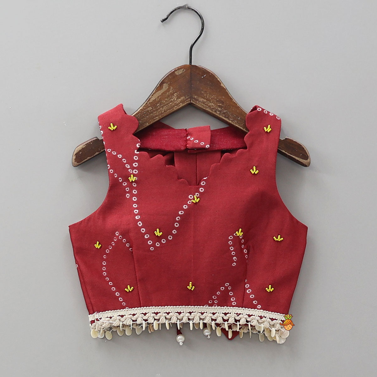 Bandhani Printed Crop Top And Palazzo