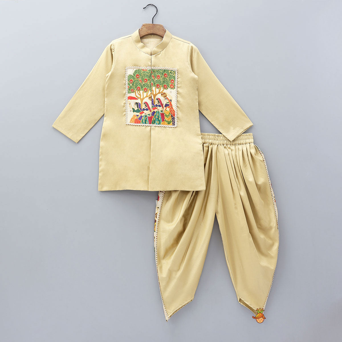 Traditional Patch Work Kurta And Dhoti Pant