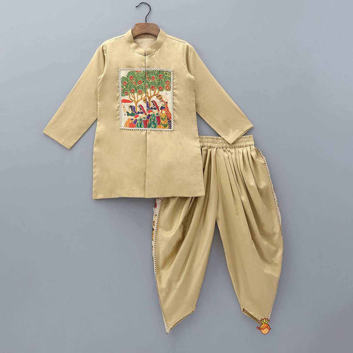 Traditional Patch Work Kurta And Dhoti Pant