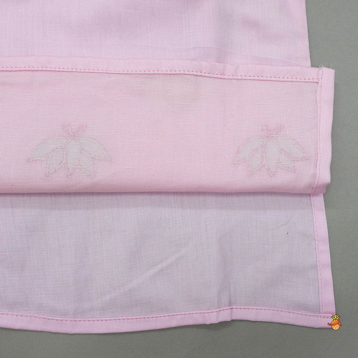 Lotus Patch Embroidered Kurta And Dhoti