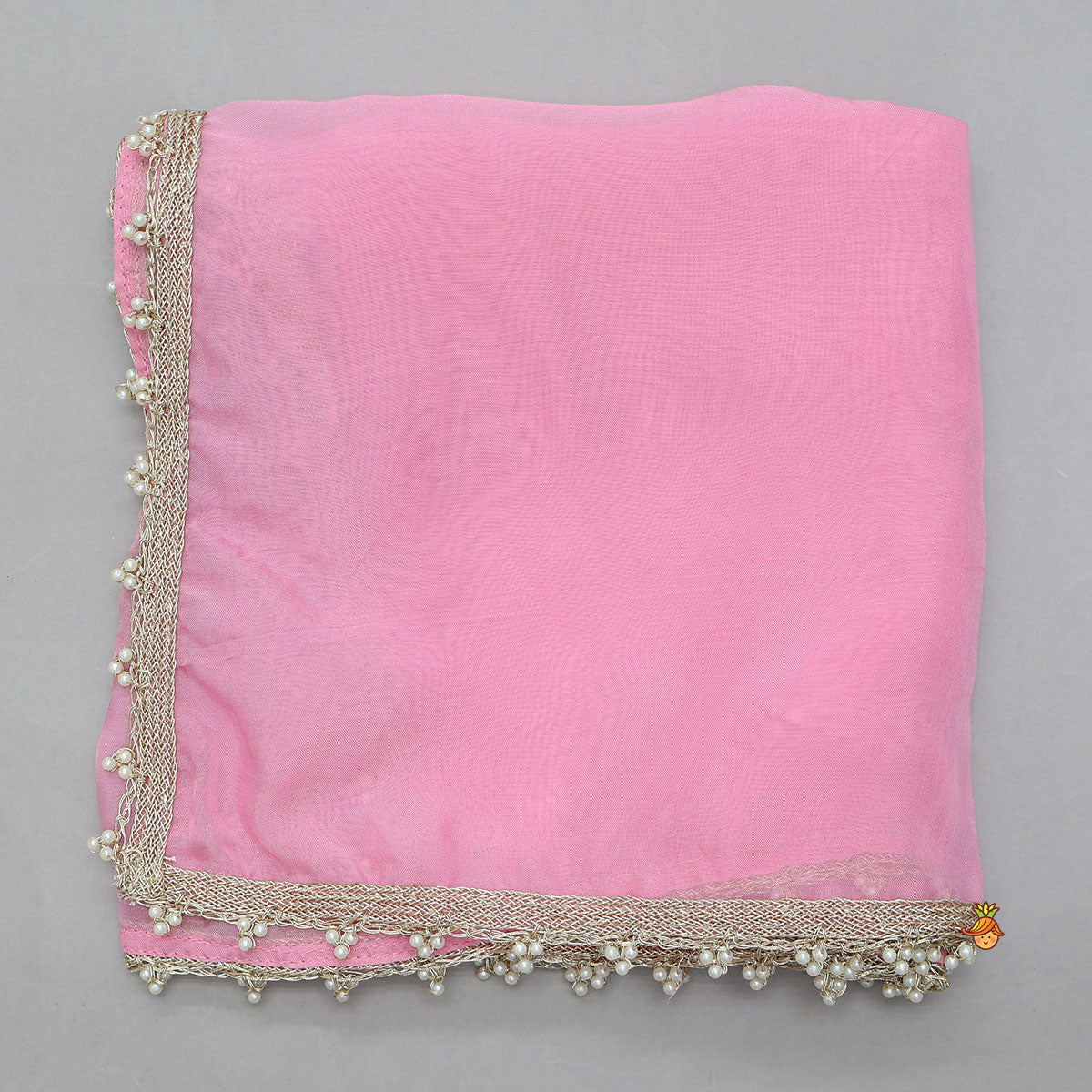 Hand Embroidered Strappy Top And Lehenga With Dupatta