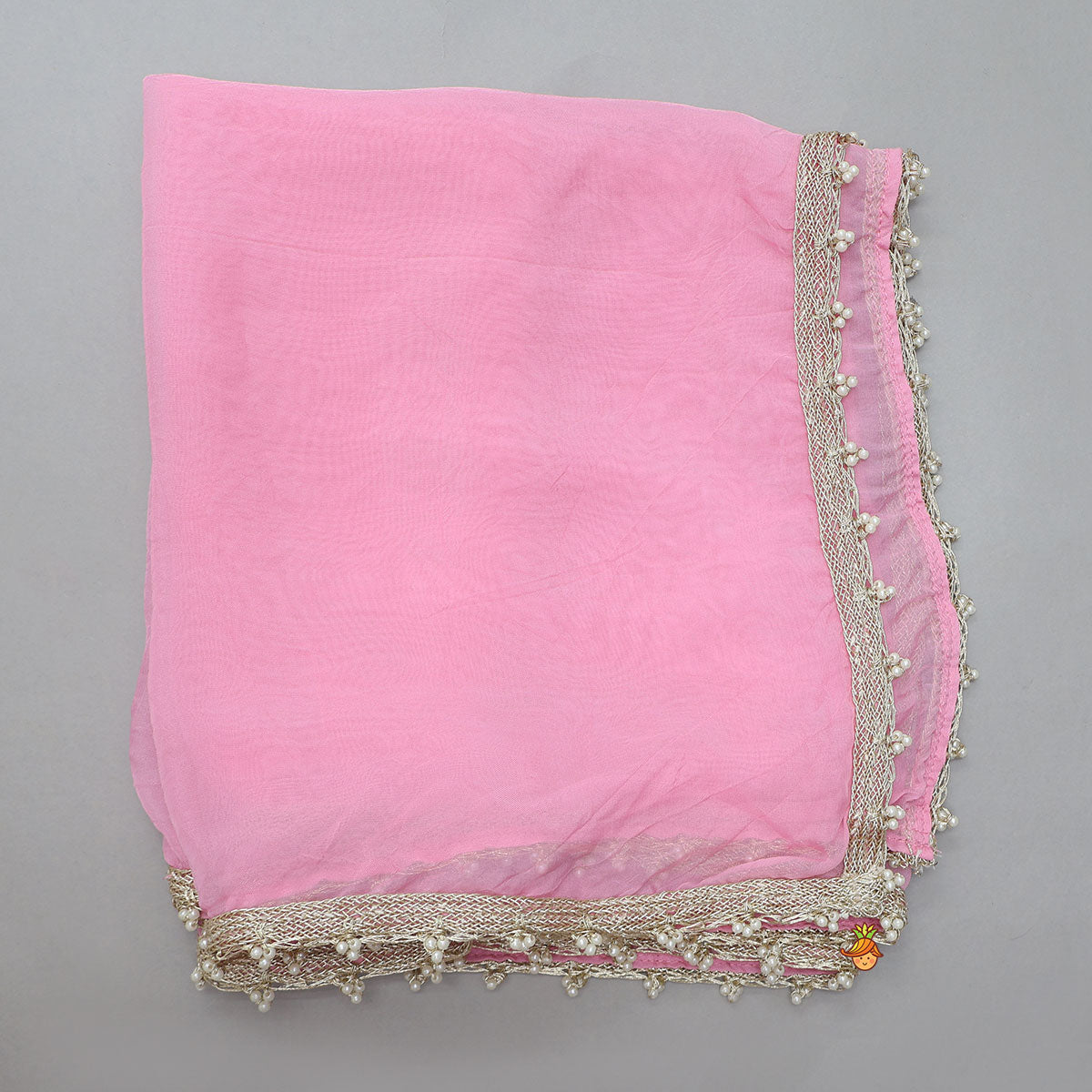 Hand Embroidered Strappy Top And Lehenga With Dupatta