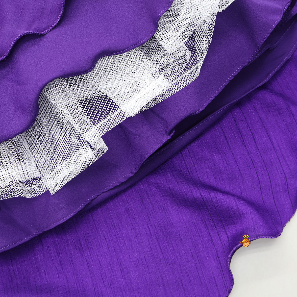 Mirror Work Strappy Crop Top And Lehenga