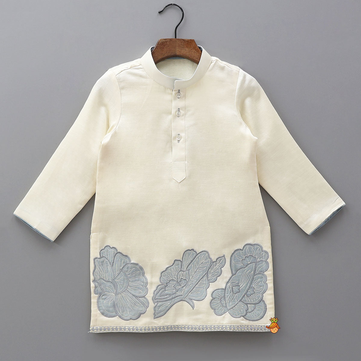 Delicate Applique Work Kurta And Salwar