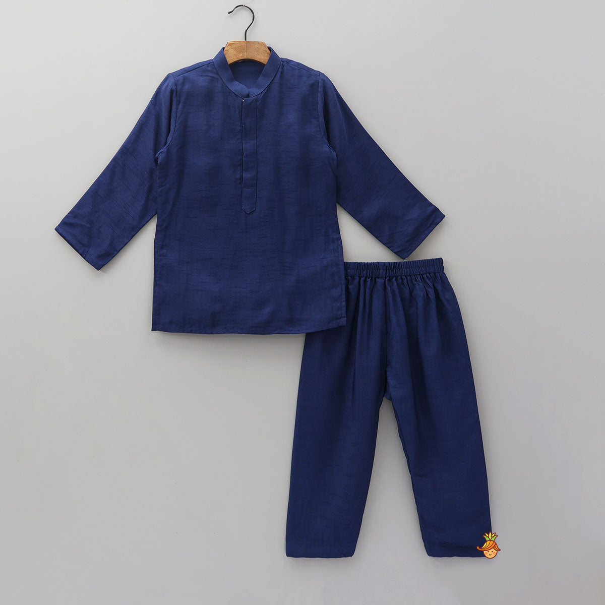Ethnic Kurta With Heavy Embroidered Asymmetric Jacket And Matching Pyjama