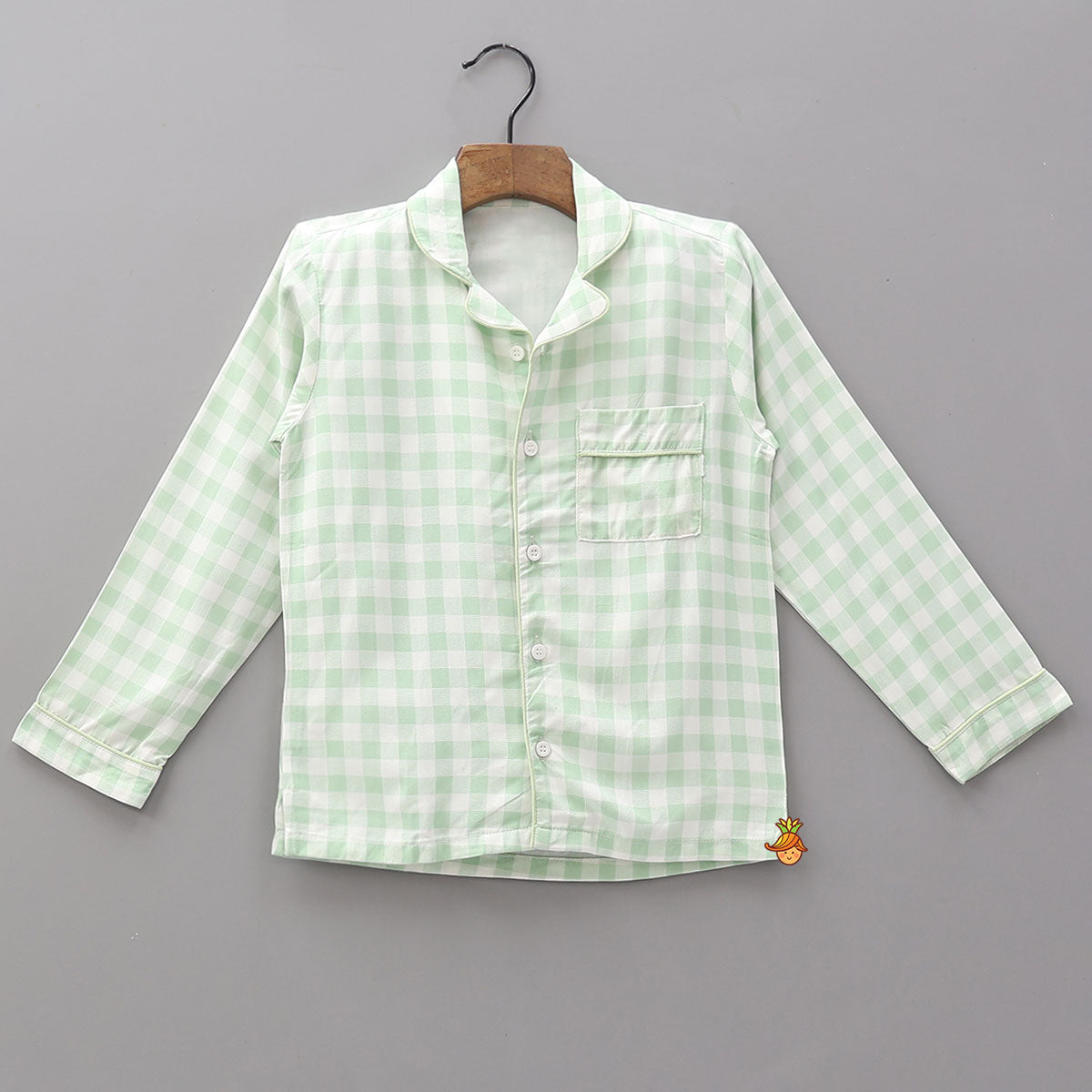 Checkered Print Bamboo Fabric Sleepwear Set