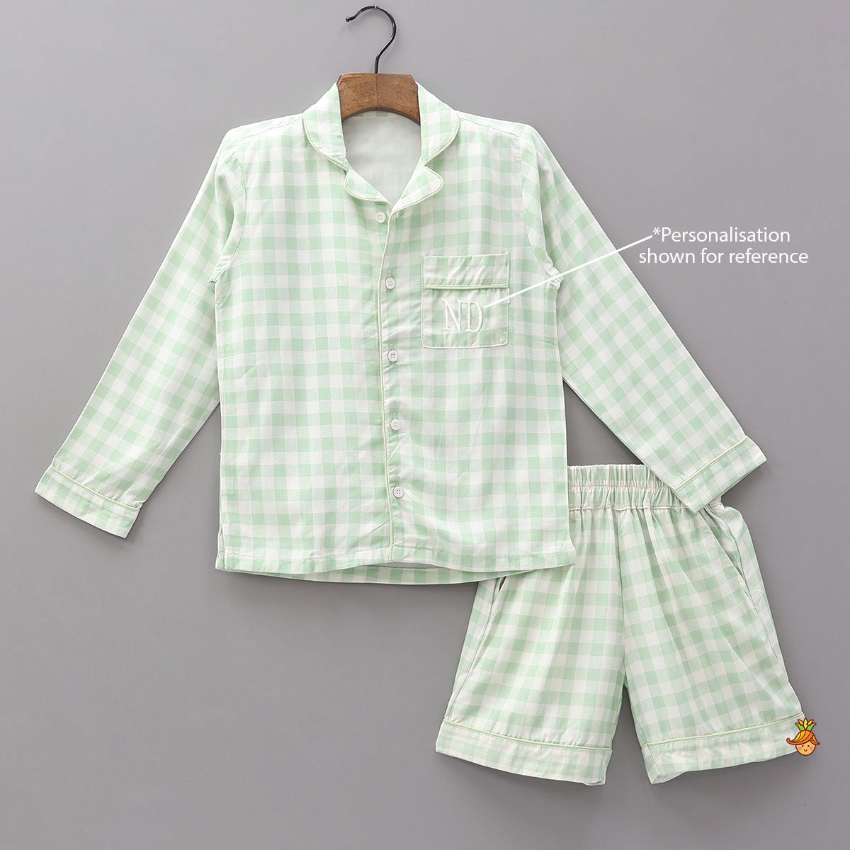Checkered Print Bamboo Fabric Sleepwear Set