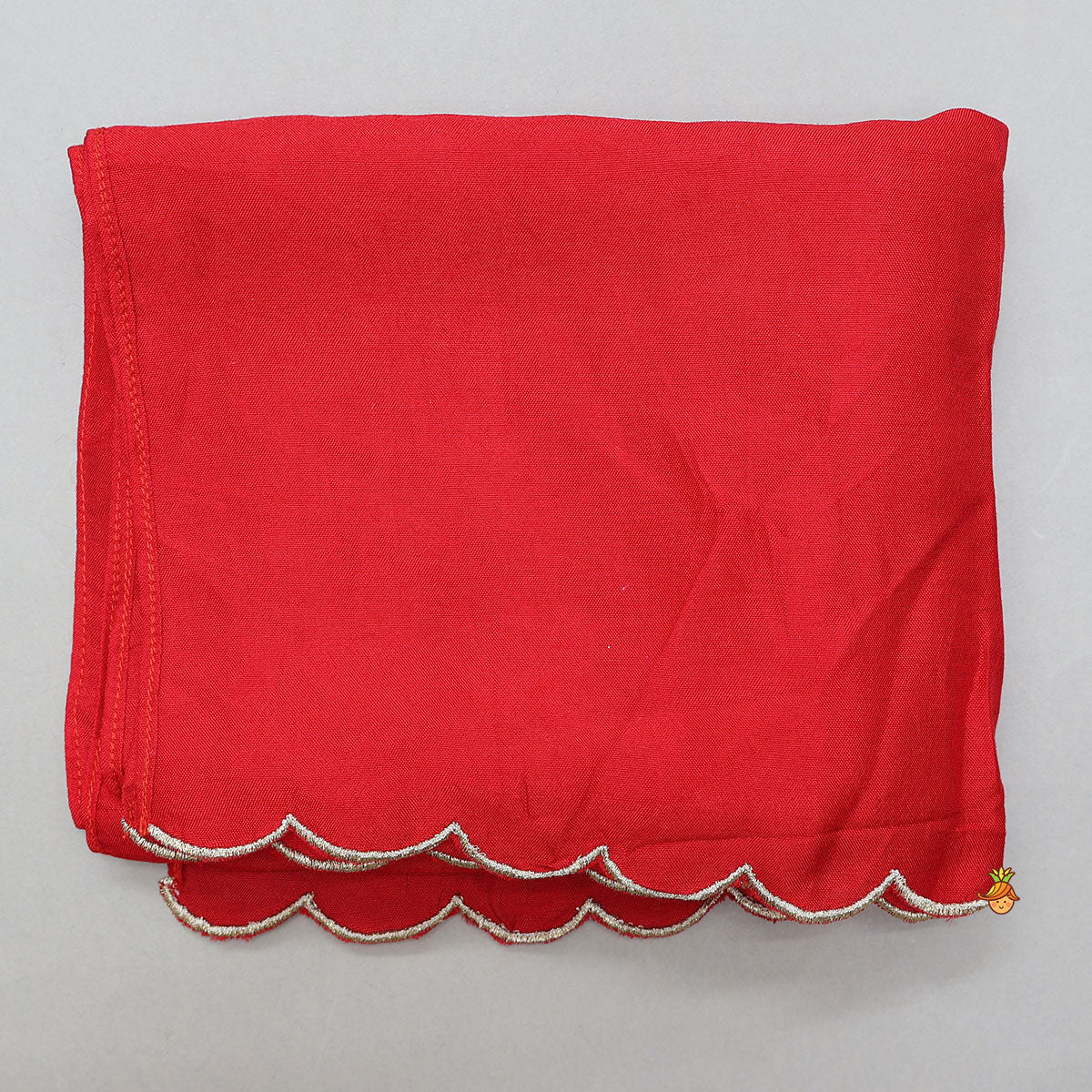 Overlap Style Crop Top and Layered Lehenga With Matching Dupatta