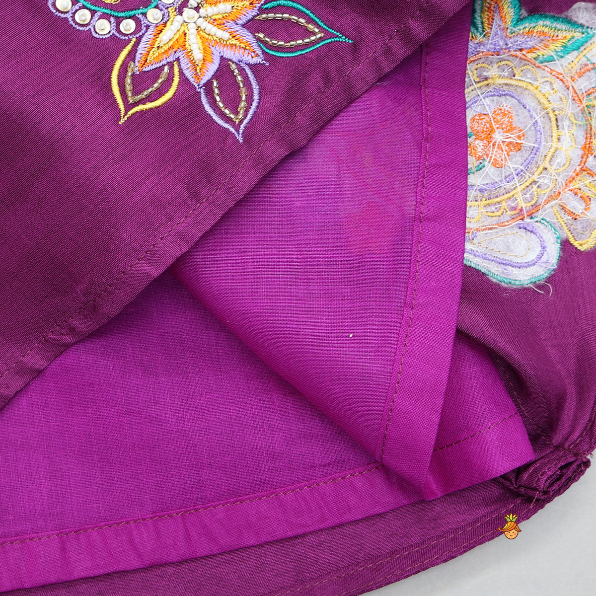 Paisley Embroidered Kurti With Palazzo And Dupatta