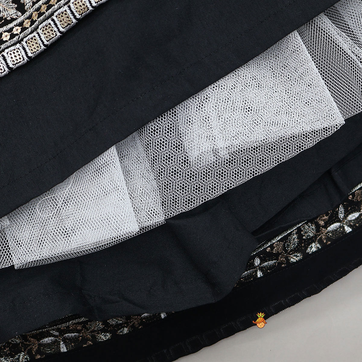 Crop Top And Heavy Thread Embroidered Lehenga With Organza Dupatta