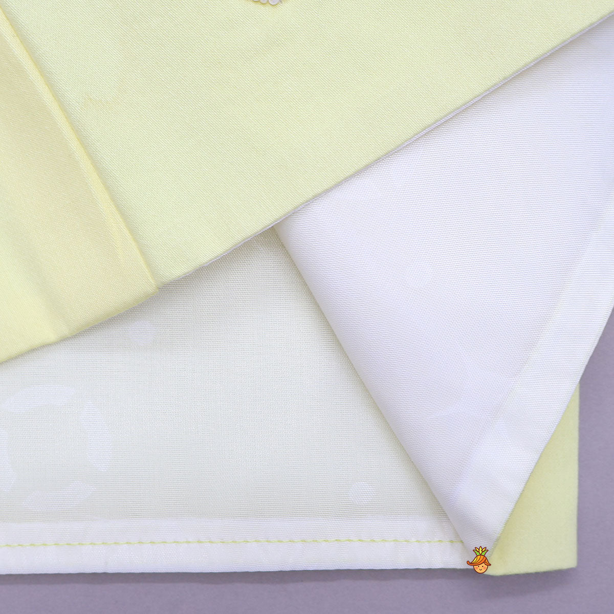Kurta With Heart Motif Embroidered Jacket And Churidar