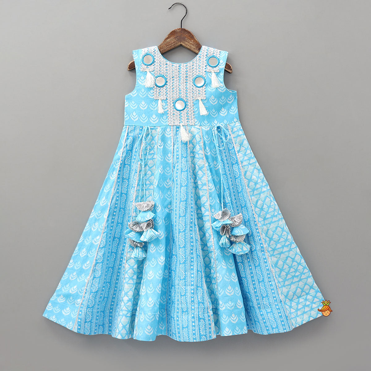 Flared Kurti With Fringe Details
