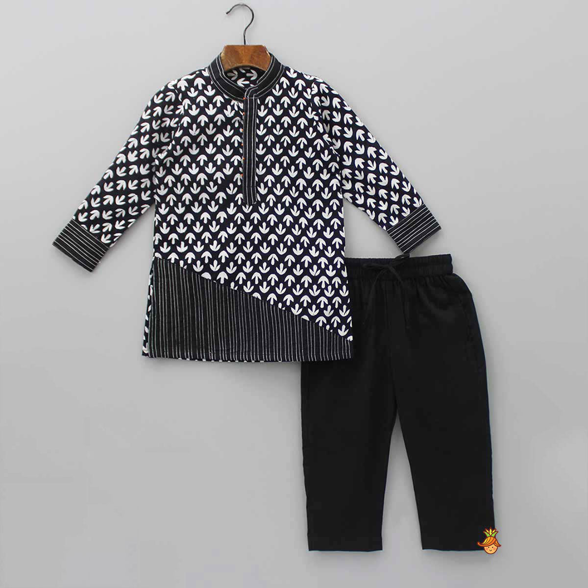 Hand Block Printed Kurta And Pyjama