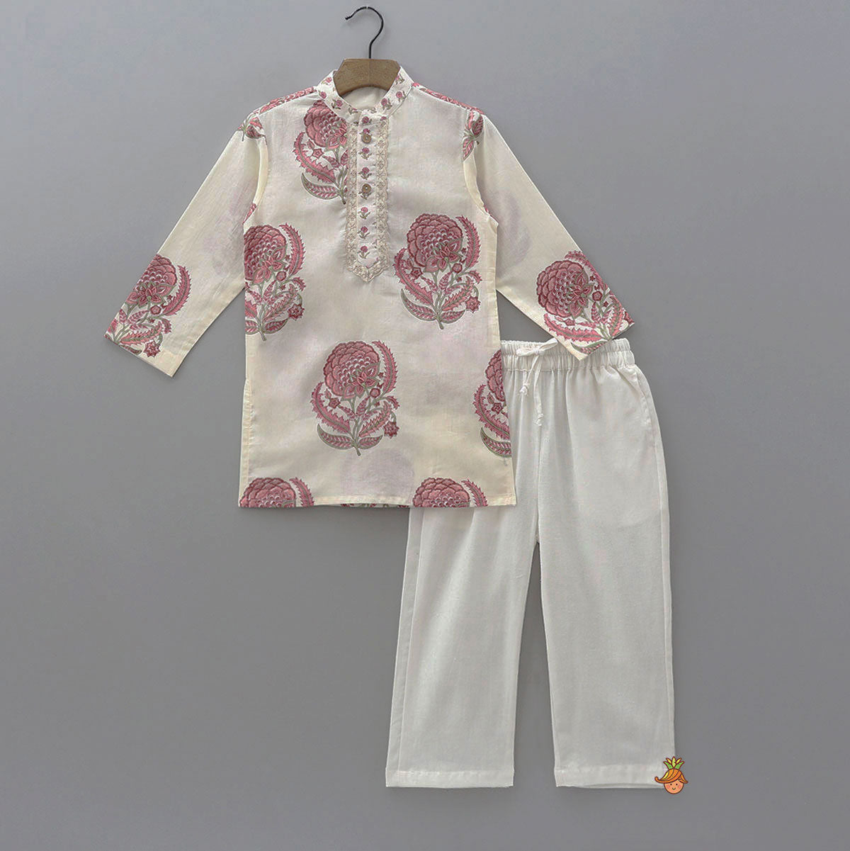 Front Placket Cotton Kurta And Pyjama