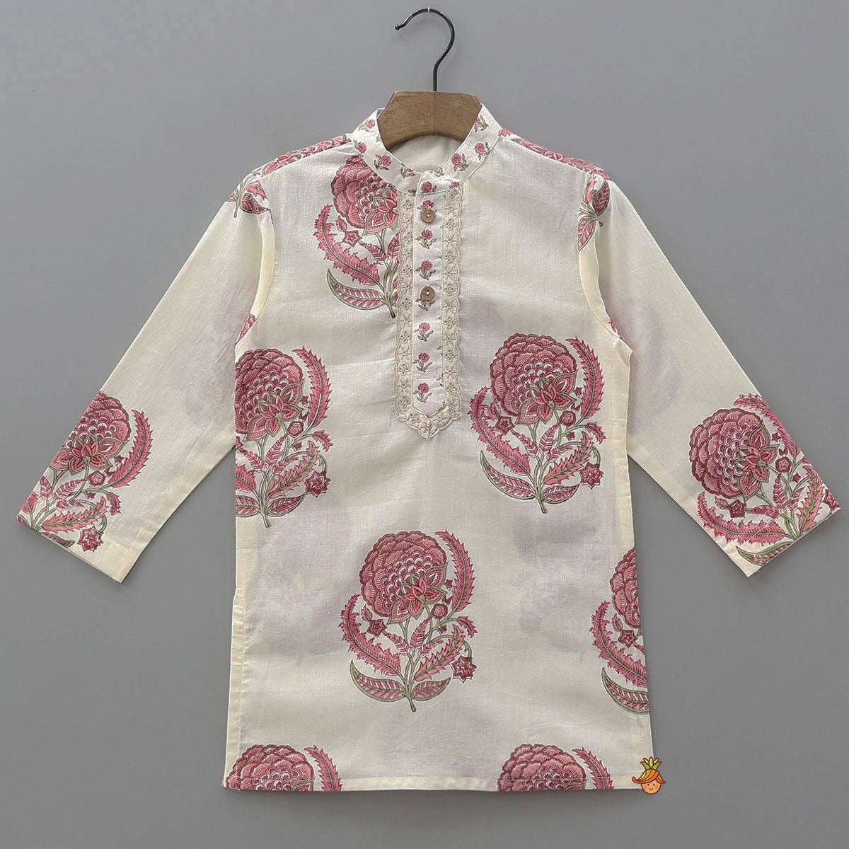 Front Placket Cotton Kurta And Pyjama