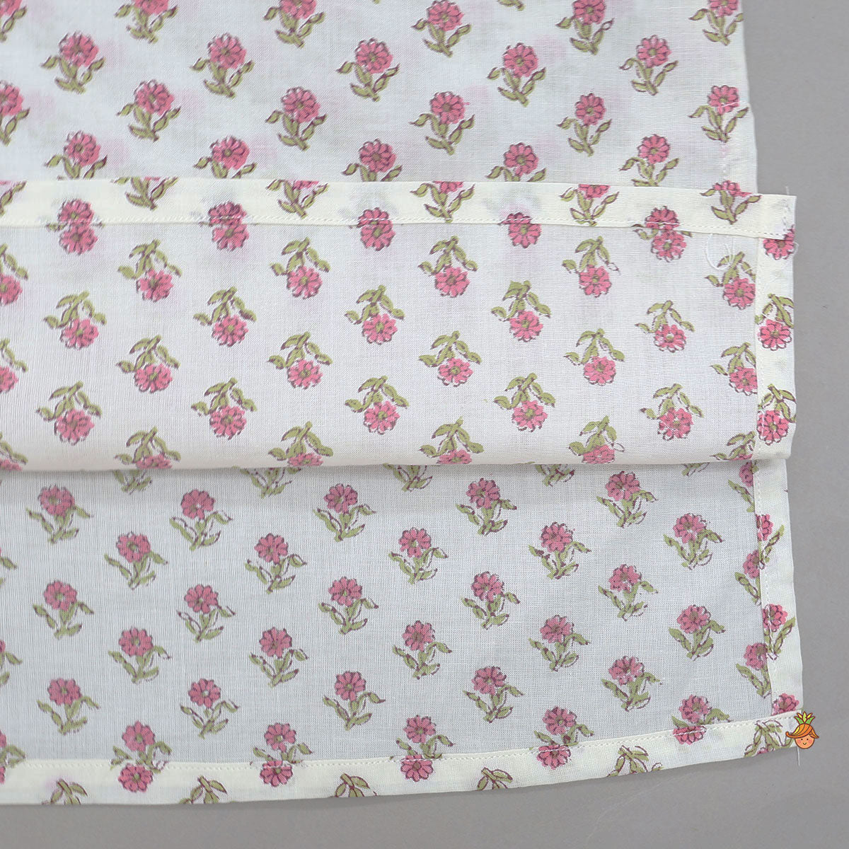 Hand Block Floral Printed Kurta And Pyjama