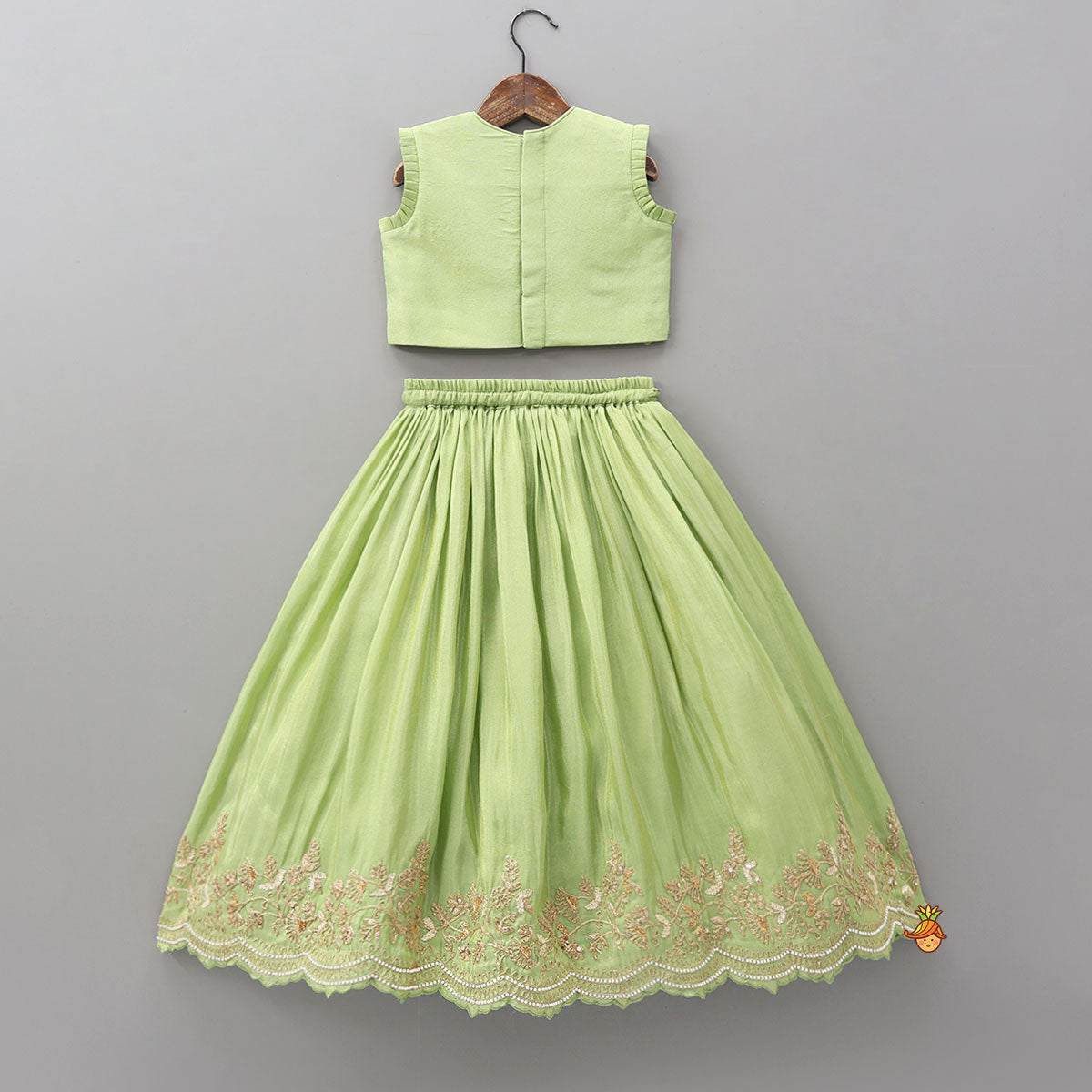 Exquisite Threadwork And Sequin Embroidered Top With Lehenga And Dupatta