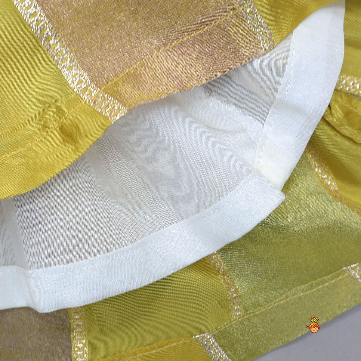 Striped A-Line Kurta With Tassel Details And Palazzo