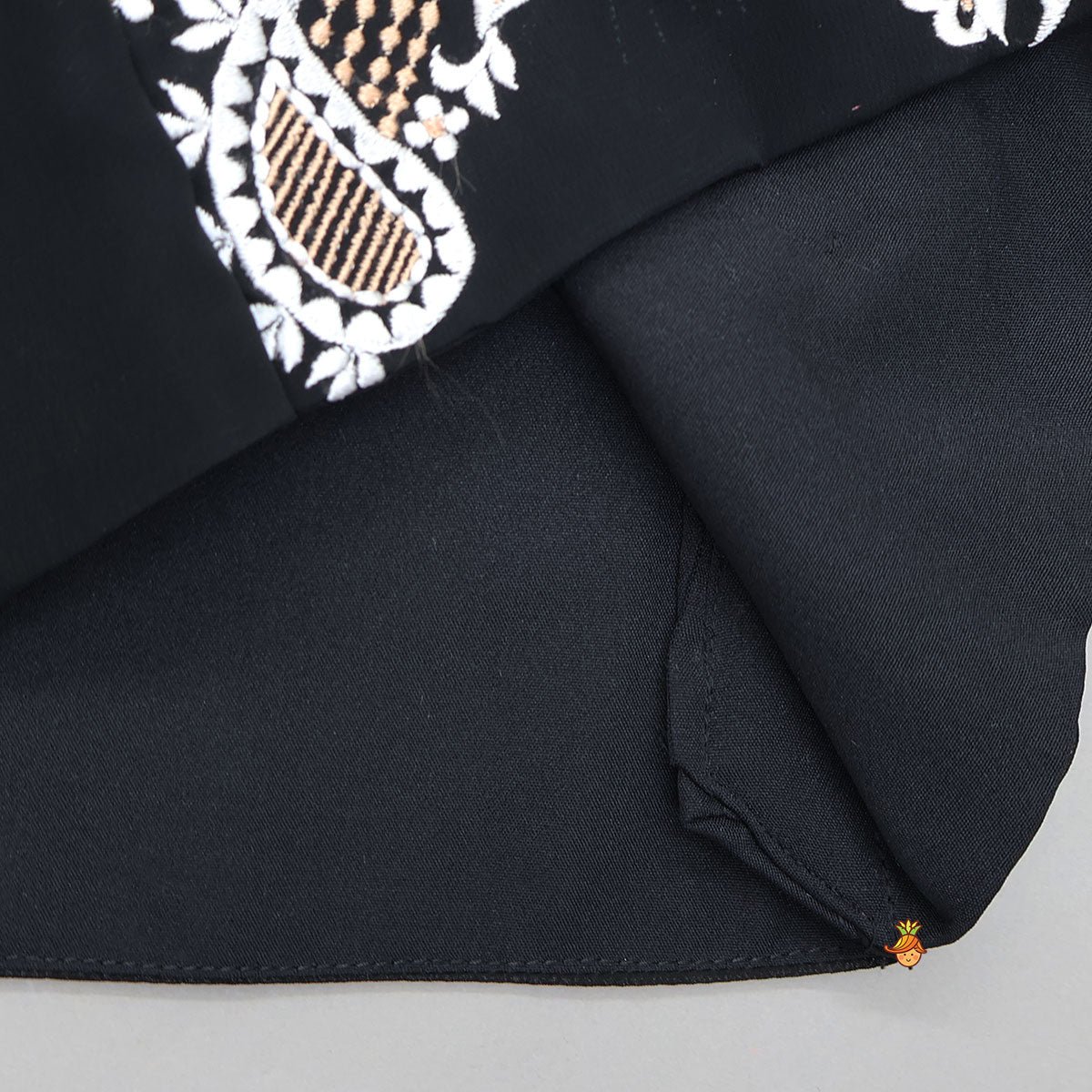 Floral Thread Embroidered Kurti And Flared Palazzo