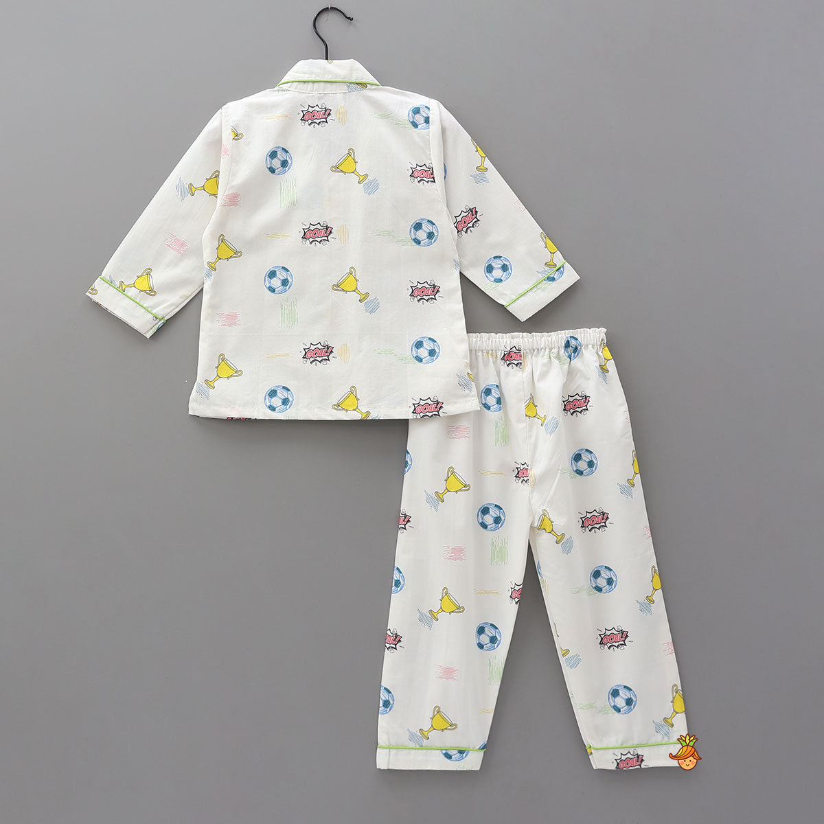 Sports-Themed Printed Cotton Sleepwear