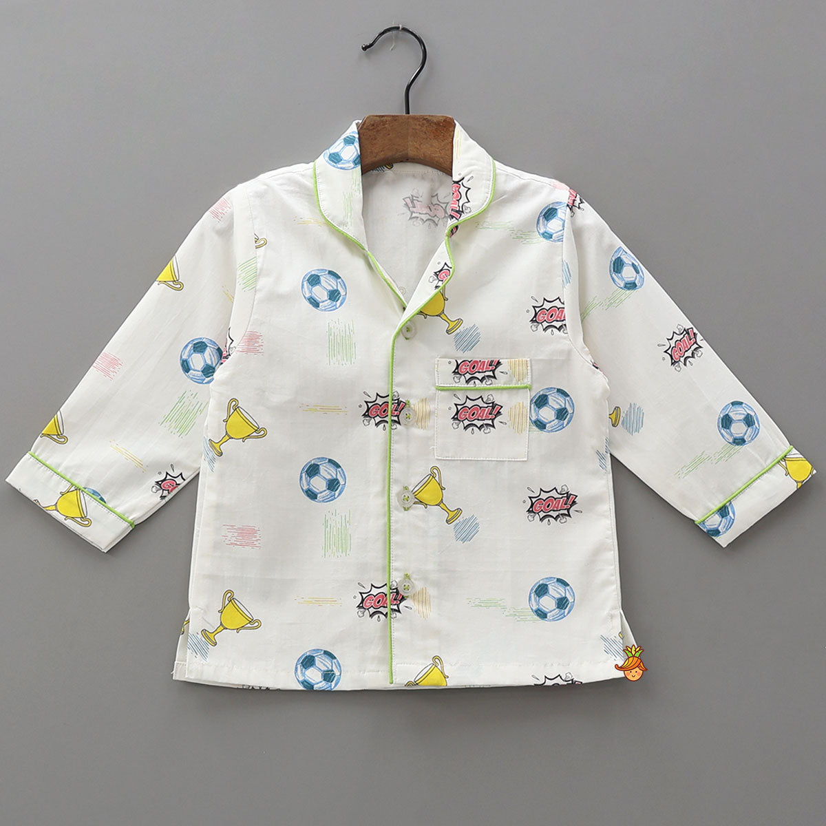 Sports-Themed Printed Cotton Sleepwear