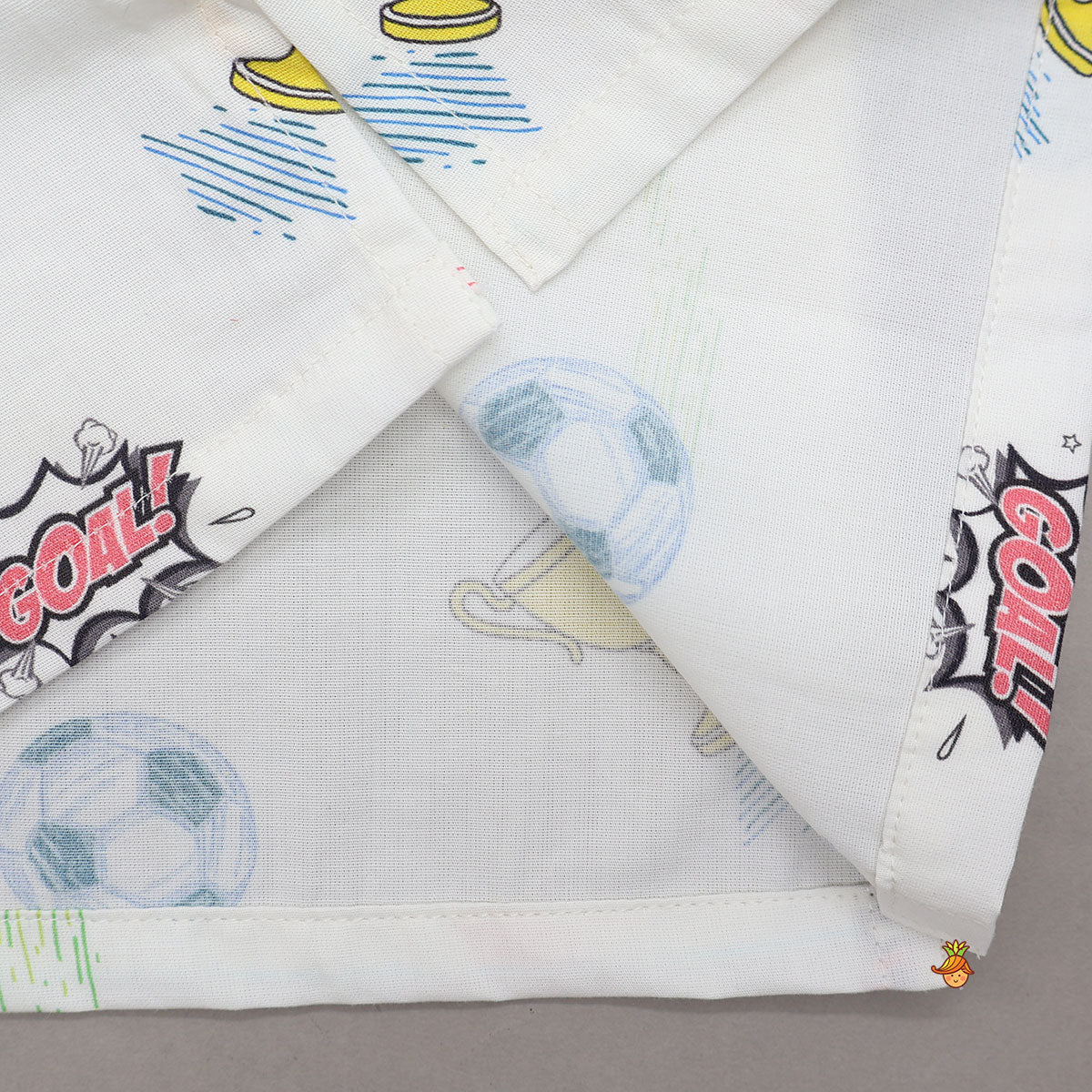 Sports-Themed Printed Cotton Sleepwear