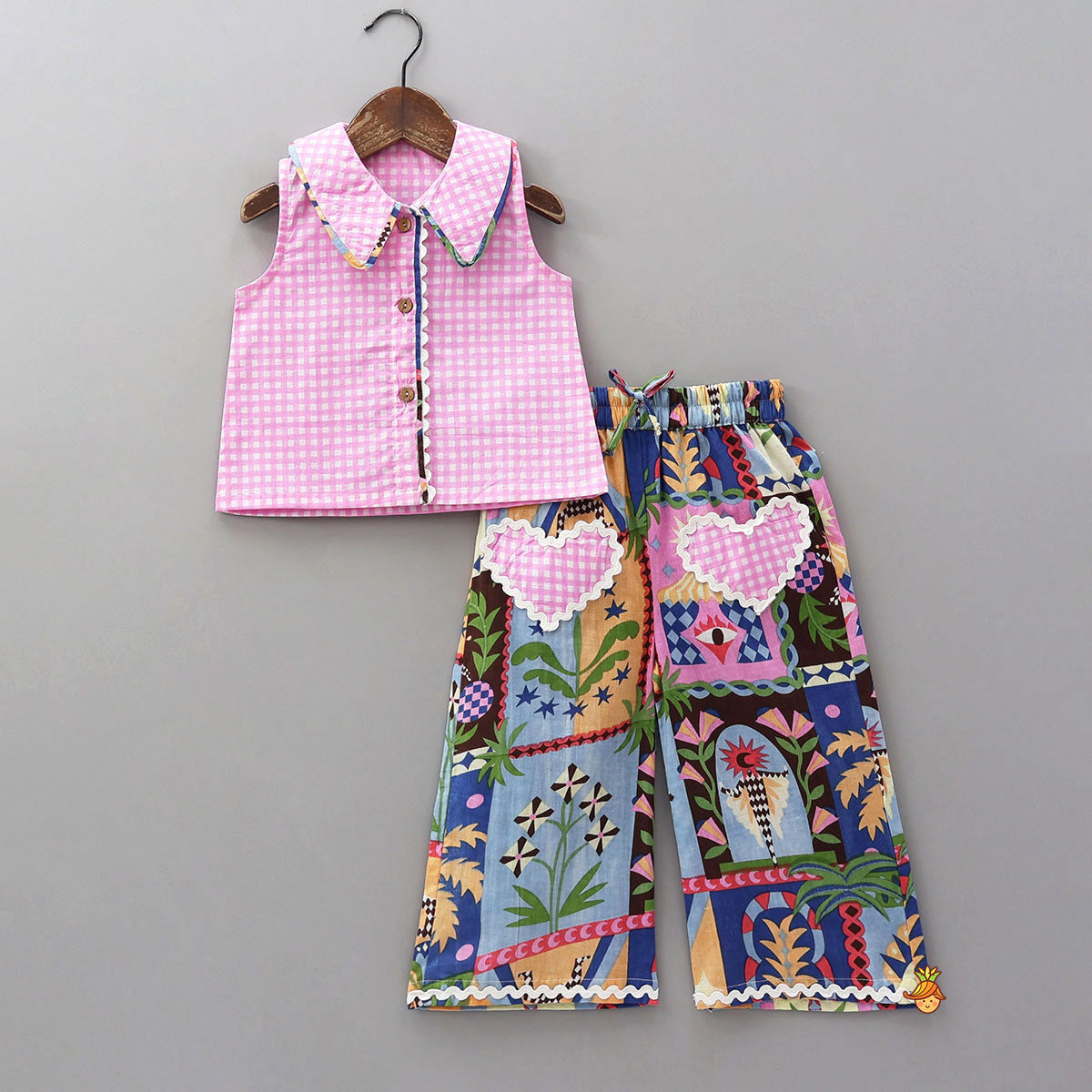 Whimsical Printed Sleepwear Set With Tote Bag, Eye Mask And Scrunchie