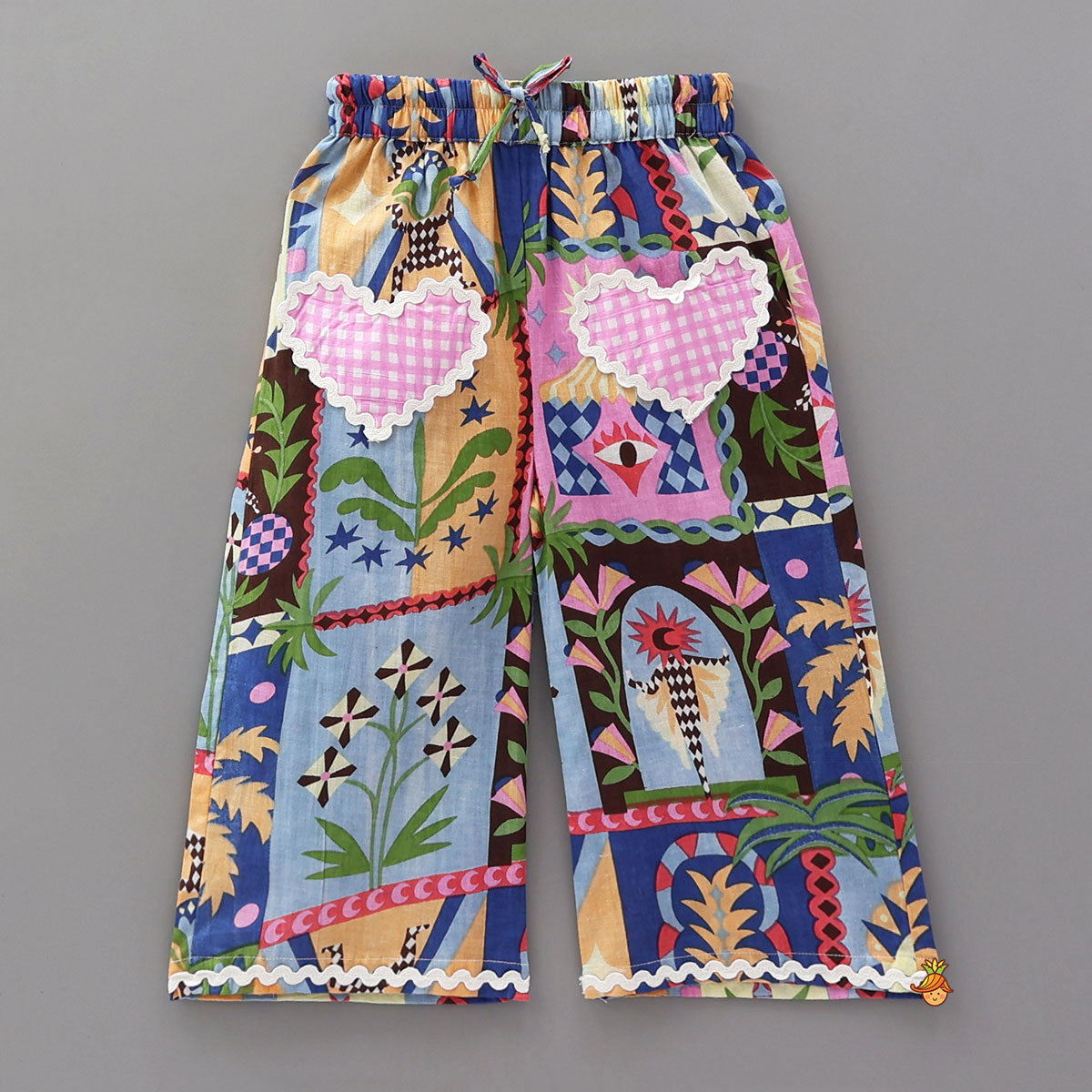 Whimsical Printed Sleepwear Set With Tote Bag, Eye Mask And Scrunchie