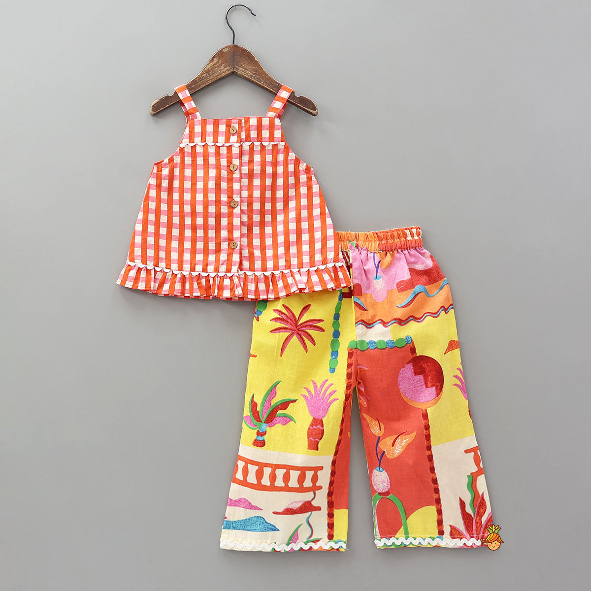 Tropical Sleepwear Set With Eye Mask Tote Bag And Scrunchie