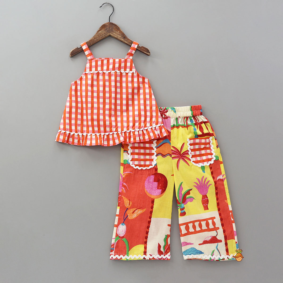 Tropical Sleepwear Set With Eye Mask Tote Bag And Scrunchie