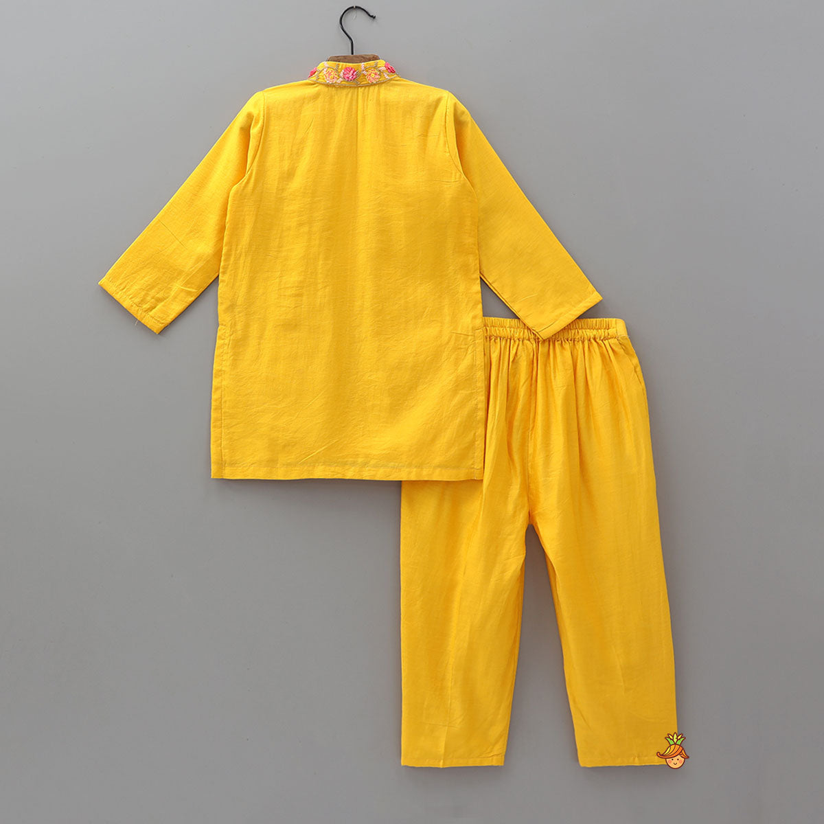 Sequin And Floral Hand Embroidered Kurta With Pyjama