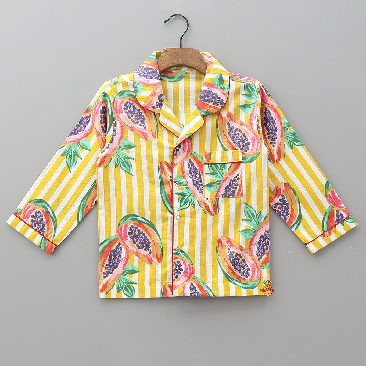 Playful Fruit Printed Patch Pocket Sleepwear