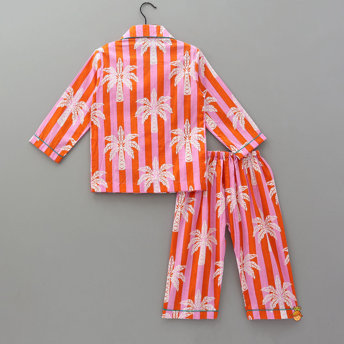 Trees Stripe Printed Patch Pocket Sleepwear
