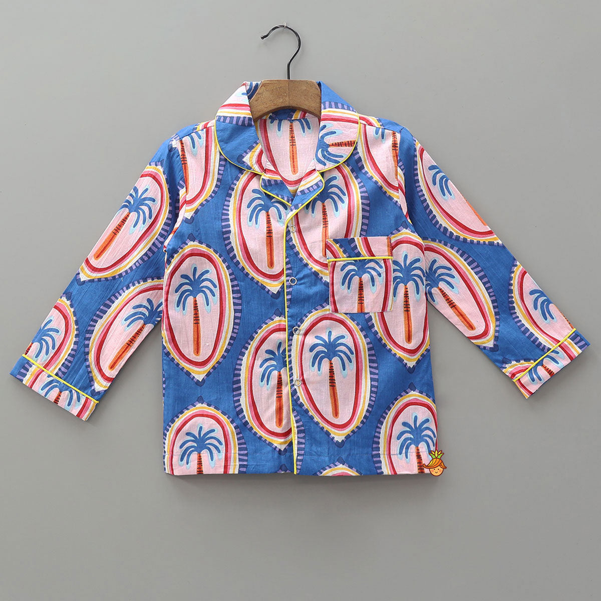 Tropical Printed Patch Pocket Sleepwear