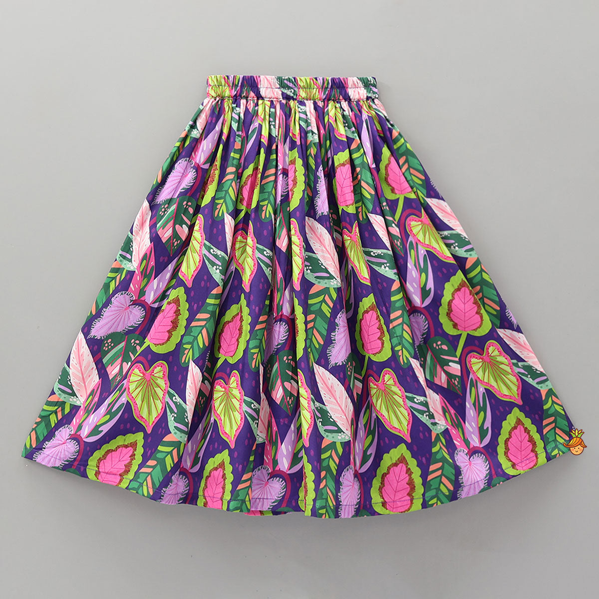Digital Printed Hand Pleated Crop Top And Lehenga