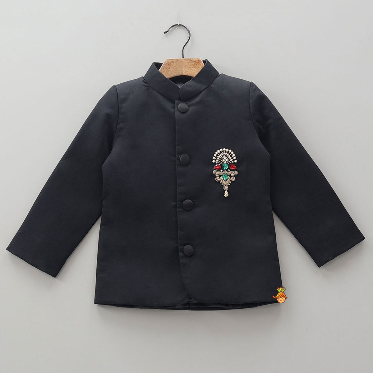 Dabka Hand Embroidered Motif Sherwani and Pant