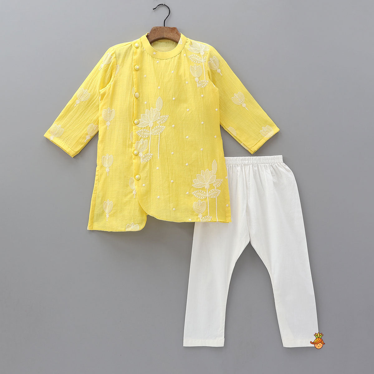 Asymmetric Ethnic Kurta And Pyjama