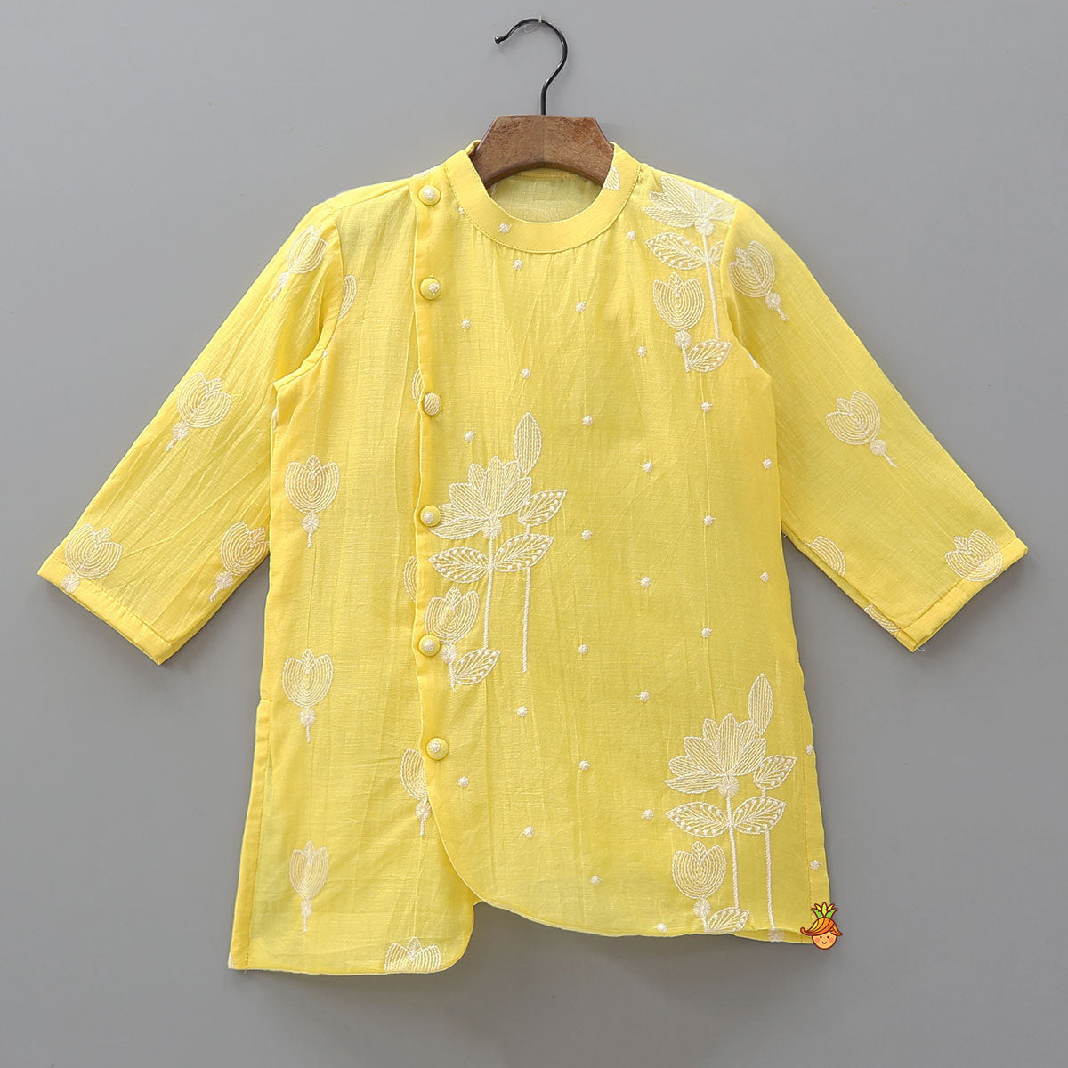 Asymmetric Ethnic Kurta And Pyjama