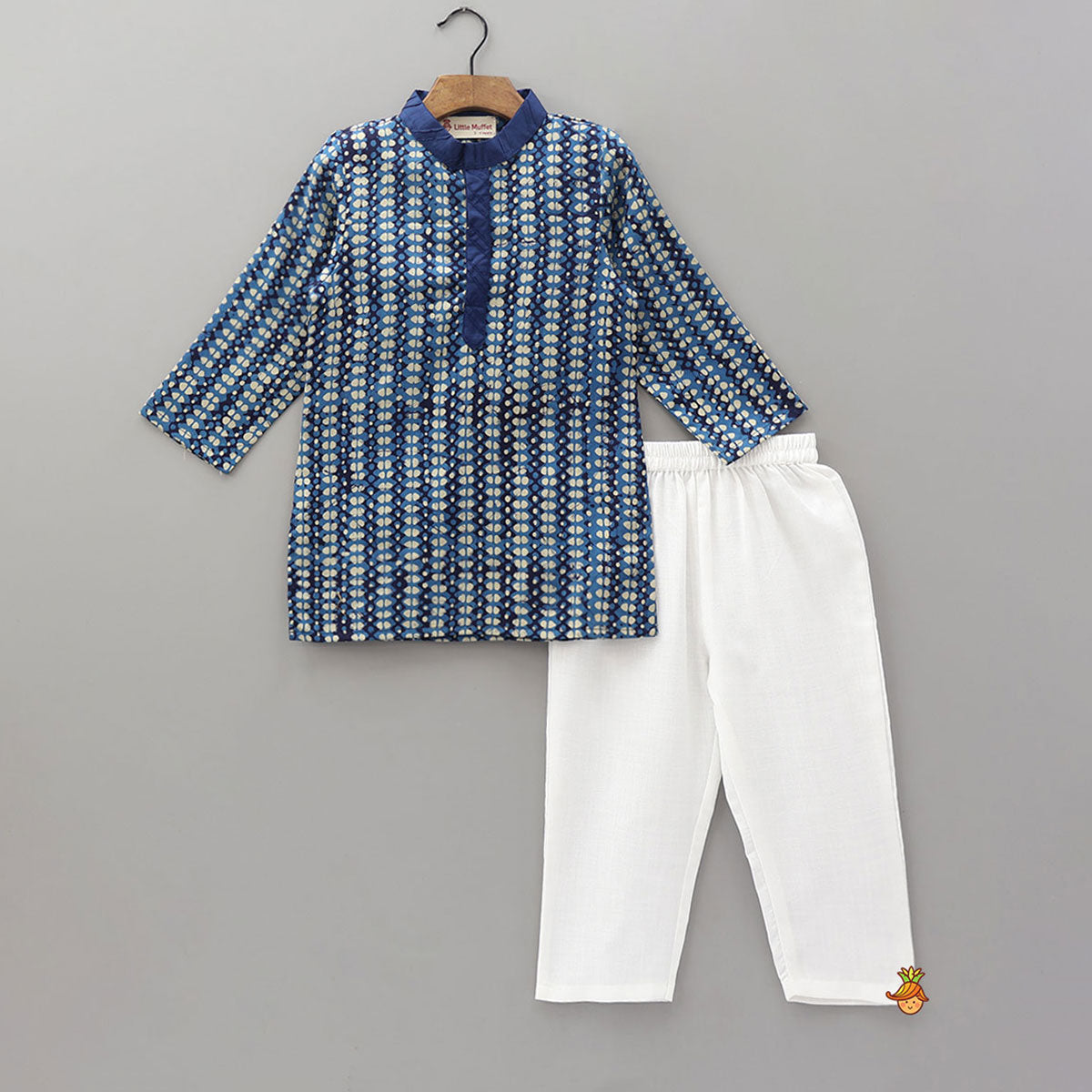 Pintuck Front Placket Kurta And Pyjama