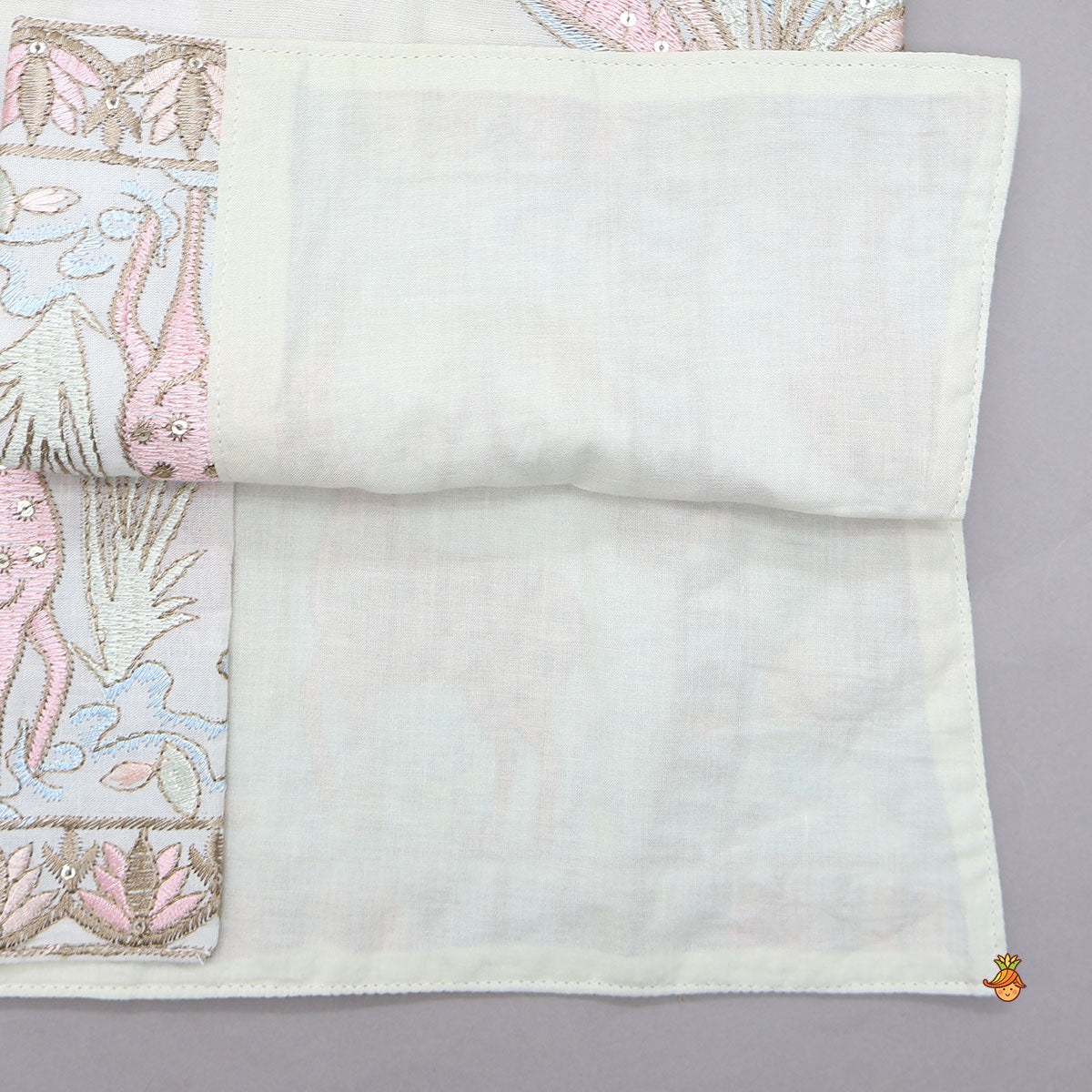 Jungle Inspired Embroidered Open Kurta And Pyjama
