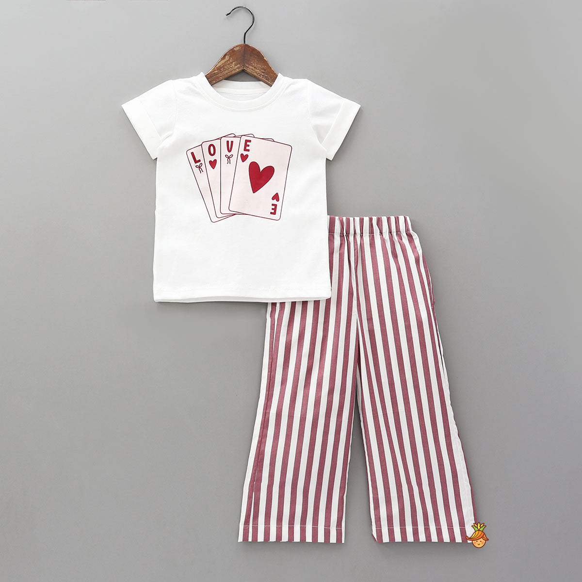 Card Print Sleepwear With Matching Tote Bag