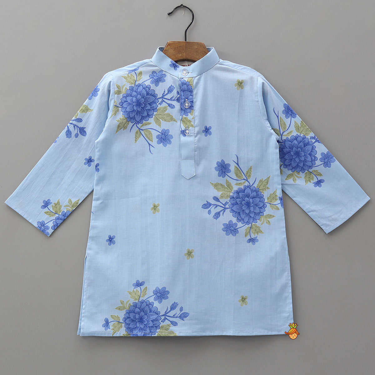 Ethnic Kurta With Floral Jacket And Churidar