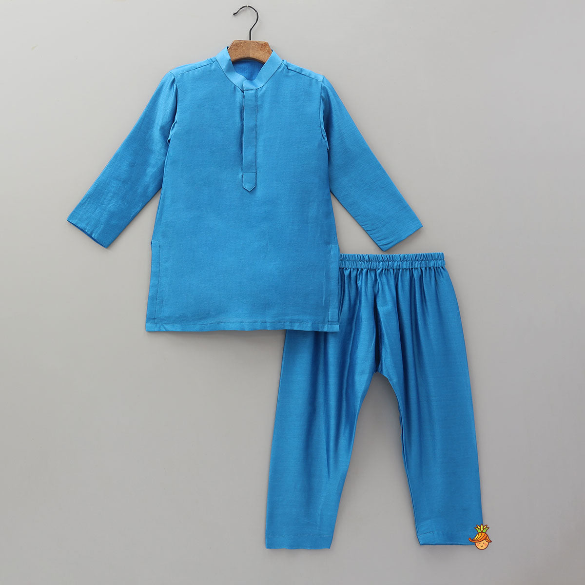 Ethnic Kurta With Floral Printed Jacket And Pyjama