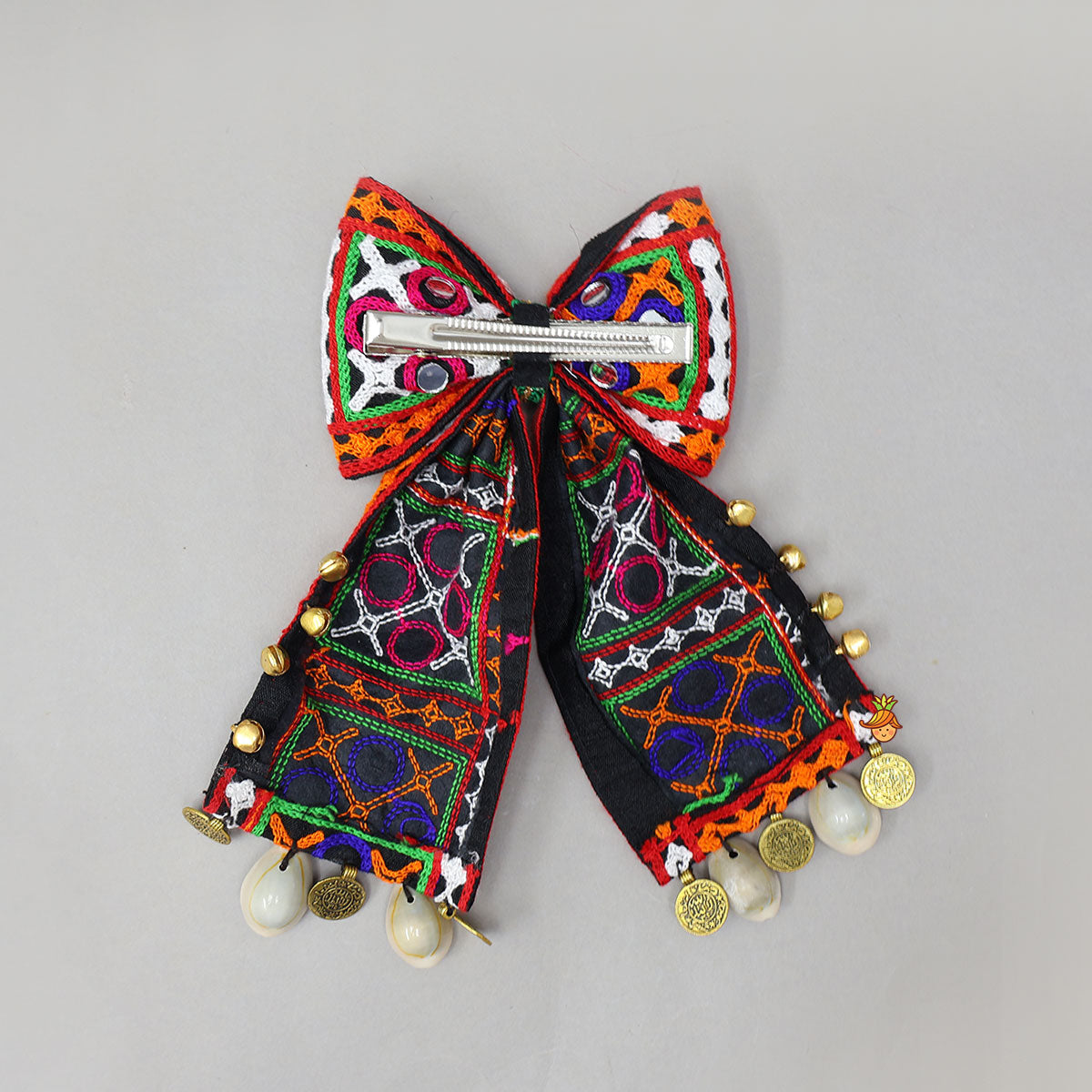 Handcrafted Embroidered Bow Hair Clip
