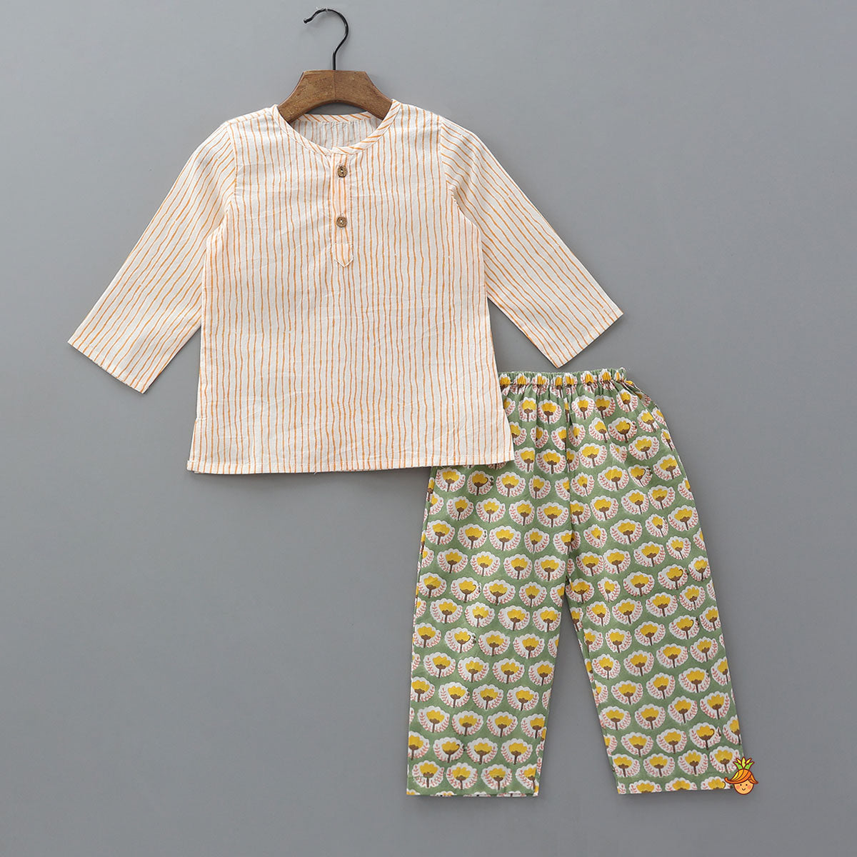Block Print Kurta Pyjama Sleepwear