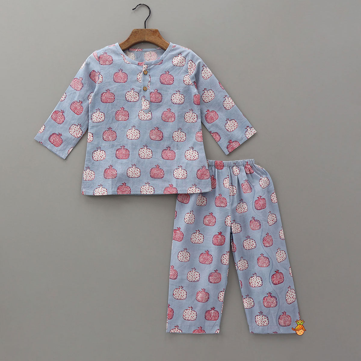 Fruit Print Kurta Pyjama Sleepwear